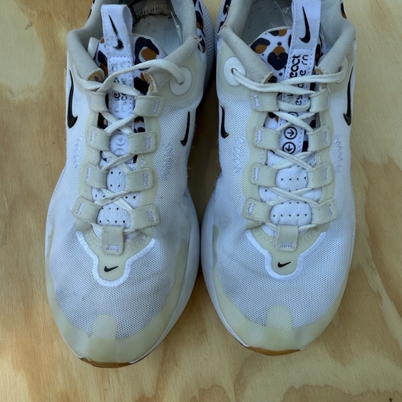 Nike React Escape RN Women’s White Leopard Print Running Shoes Size 8 - Picture 4 of 10